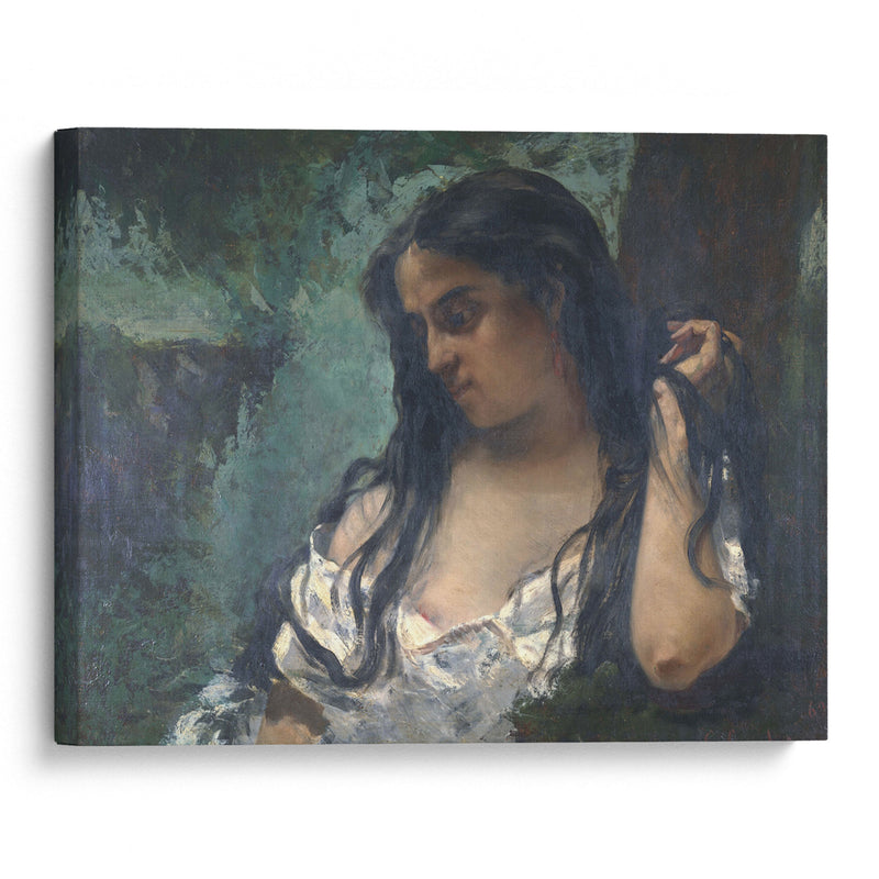 Gypsy In Reflection - Gustave Courbet - Canvas Print