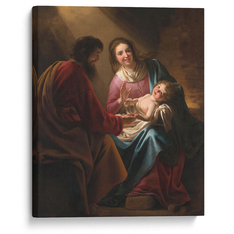 The Holy Family (1632) - Gerard van Honthorst - Canvas Print