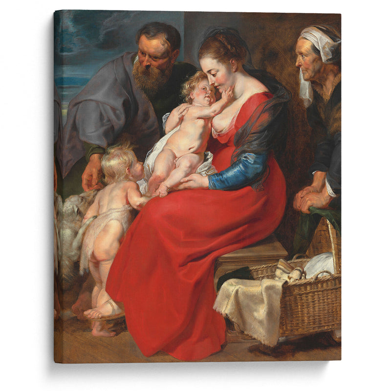 The Holy Family with Saints Elizabeth and John the Baptist (1615) - Peter Paul Rubens - Canvas Print