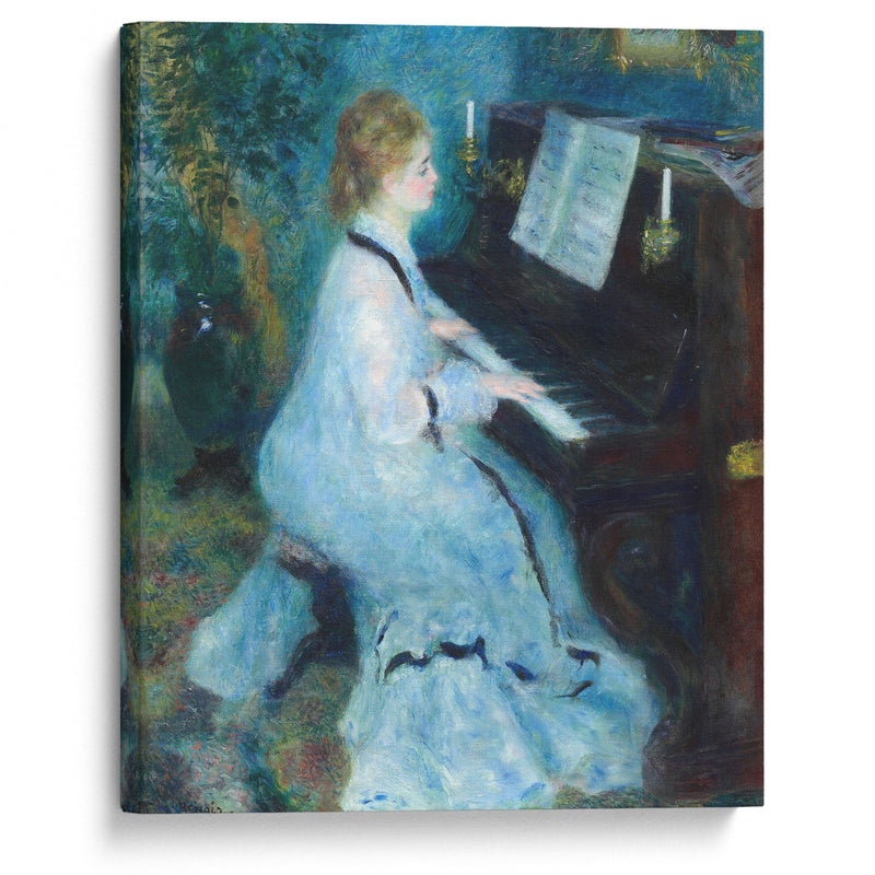 Woman at the Piano (1875) - Pierre-Auguste Renoir - Canvas Print