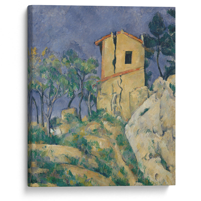 The House with the Cracked Walls (1892–94) - Paul Cézanne - Canvas Print