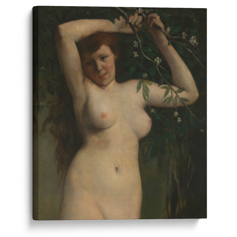 Nude with Flowering Branch (1863) - Gustave Courbet - Canvas Print