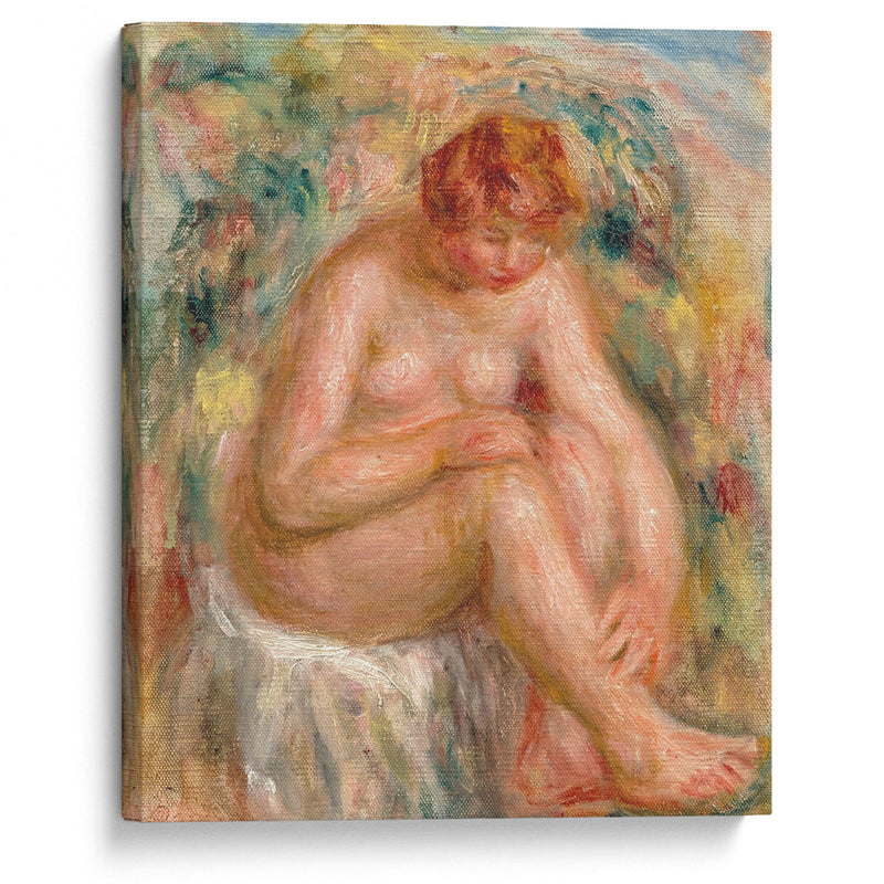 Femme nue assise vue de trois-quarts (Baigneuse) (1915–19) - Pierre-Auguste Renoir - Canvas Print