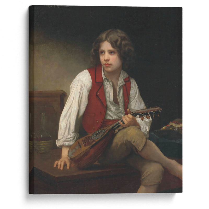 Italien à la mandoline (1870) - William Bouguereau - Canvas Print