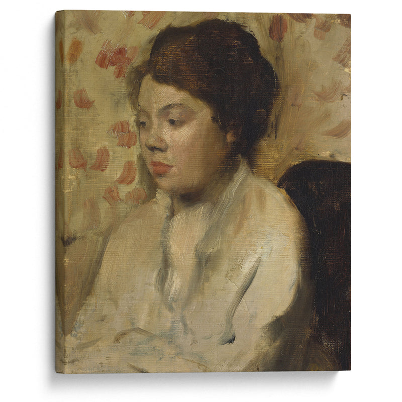 Portrait of a Young Woman (ca. 1885) - Edgar Degas - Canvas Print