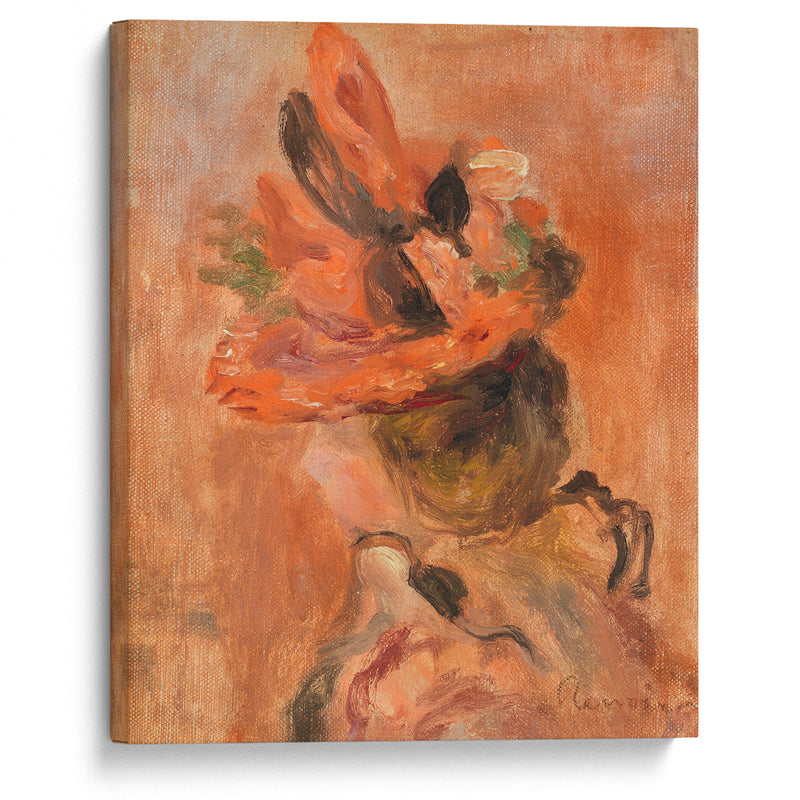 Woman’s Head with Red Hat (1890s.) - Pierre-Auguste Renoir - Canvas Print