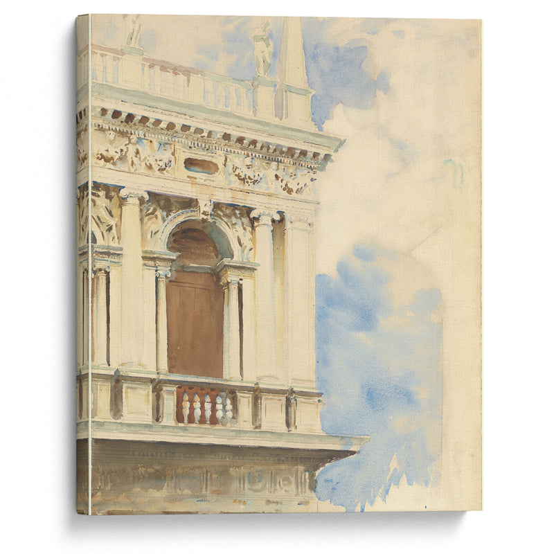 A Corner of the Library in Venice (1904-1907) - John Singer Sargent - Canvas Print