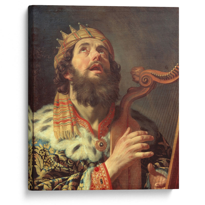 King David Playing the Harp (1622) - Gerard van Honthorst - Canvas Print