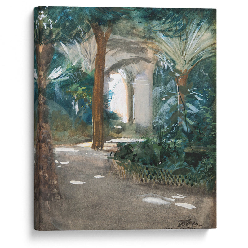 Garden in Algiers (1887) - Anders Zorn - Canvas Print