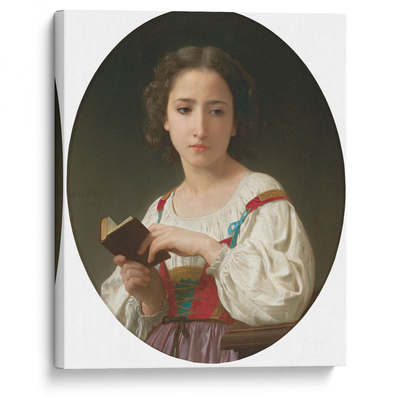 Le Livre D’heures (1867) - William Bouguereau - Canvas Print