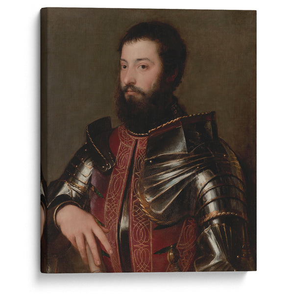 Portrait of a Man in Armor (ca. 1530) - Titian - Canvas Print