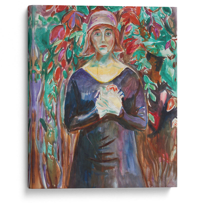 Model in the Garden (1930) - Edvard Munch - Canvas Print