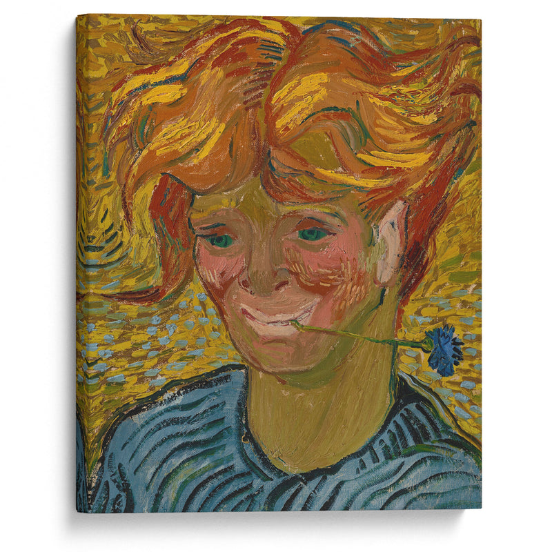 Jeune homme au bleuet (1890) - Vincent van Gogh - Canvas Print