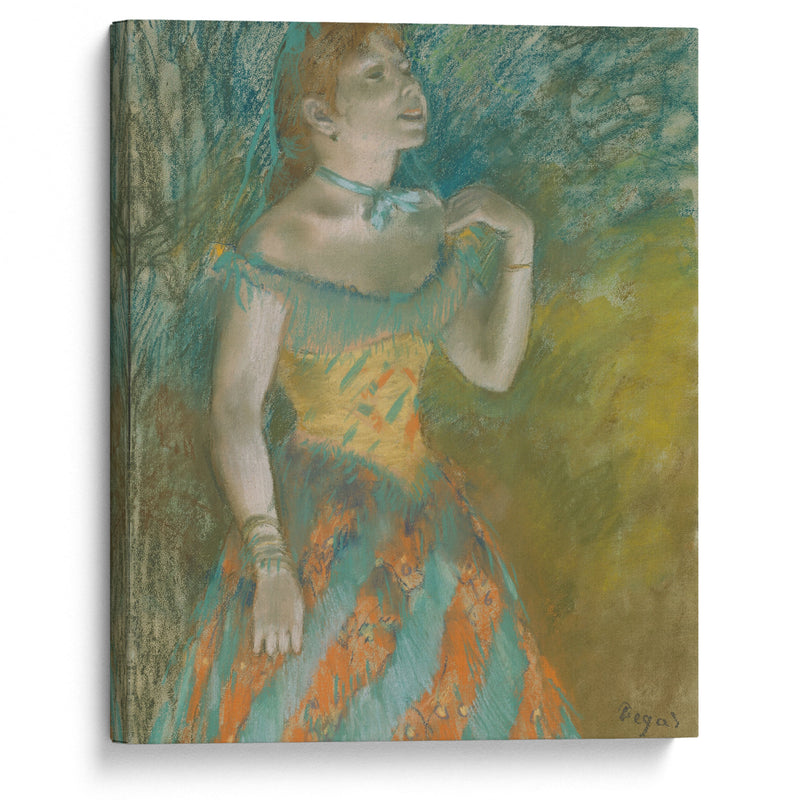 The Singer in Green (ca. 1884) - Edgar Degas - Canvas Print