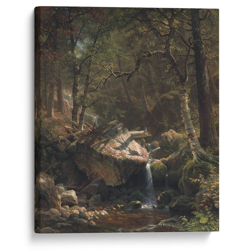 Mountain Brook (1863) - Albert Bierstadt - Canvas Print