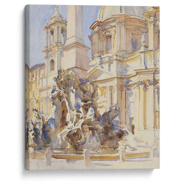 Piazza Navona, Rome (1906) - John Singer Sargent - Canvas Print