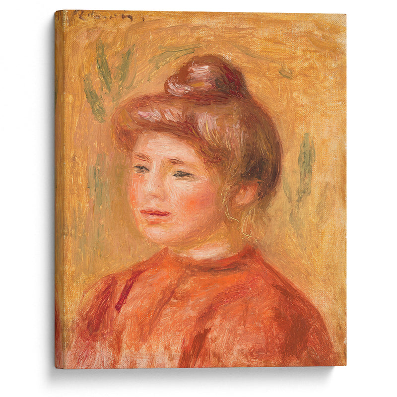 Bust of Woman in Red (Buste de femme en rouge) (1905–1908) - Pierre-Auguste Renoir - Canvas Print