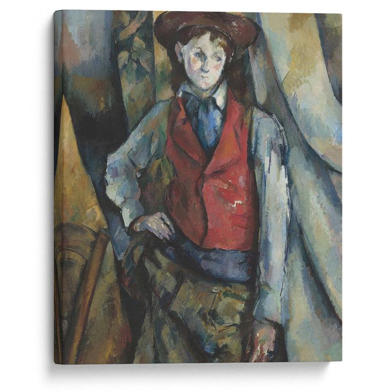 Boy in a Red Waistcoat (1888-1890) - Paul Cézanne - Canvas Print