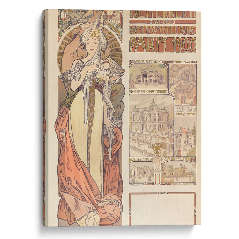 Österreich auf der Weltausstellung Paris 1900 (1899) - Alphonse Mucha - Canvas Print