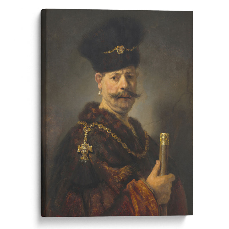 A Polish Nobleman (1637) - Rembrandt van Rijn - Canvas Print