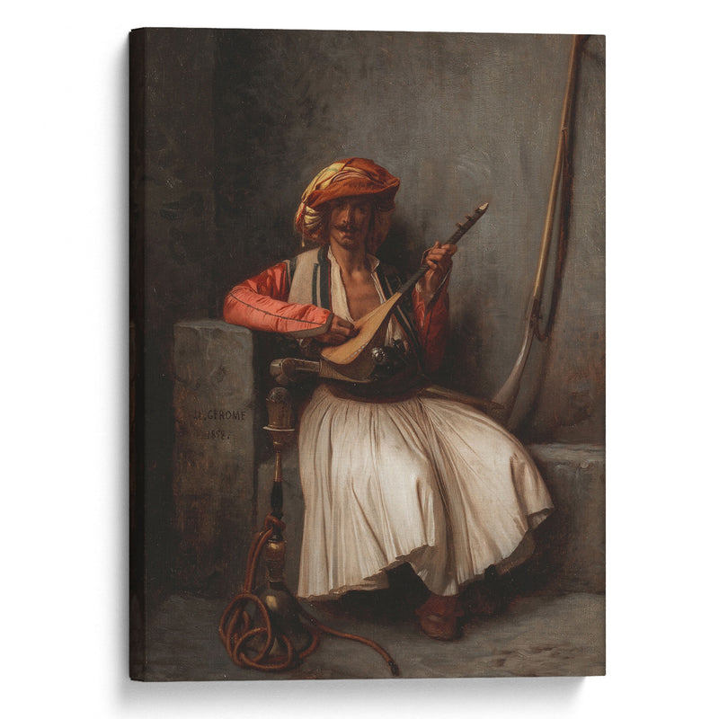 The lute player (1858) - Jean-Léon Gérôme - Canvas Print