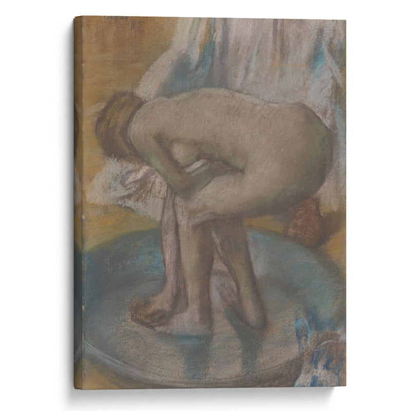 Woman Bathing in a Shallow Tub (1885) - Edgar Degas - Canvas Print