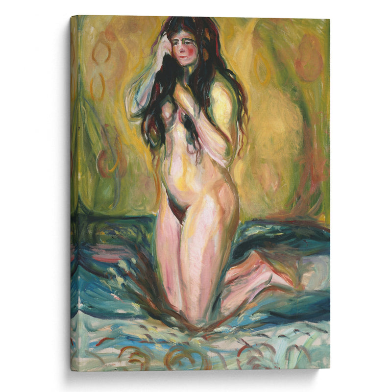 Kneeling Nude (1910s) - Edvard Munch - Canvas Print