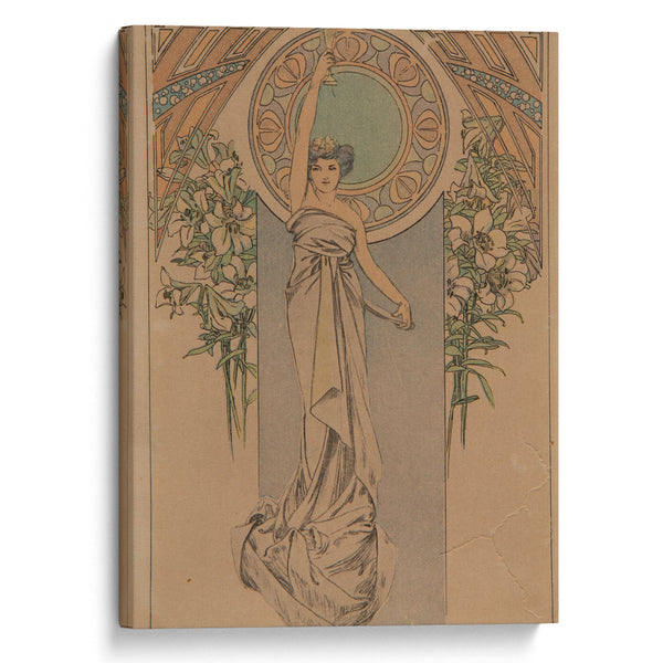 Menu Card (circa 1900) - Alphonse Mucha - Canvas Print