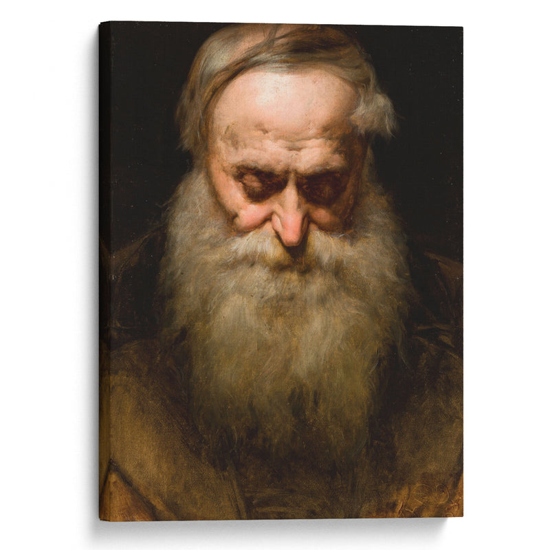 Head of an Old Man with a Grey Beard (1858) - Jan Matejko - Canvas Print