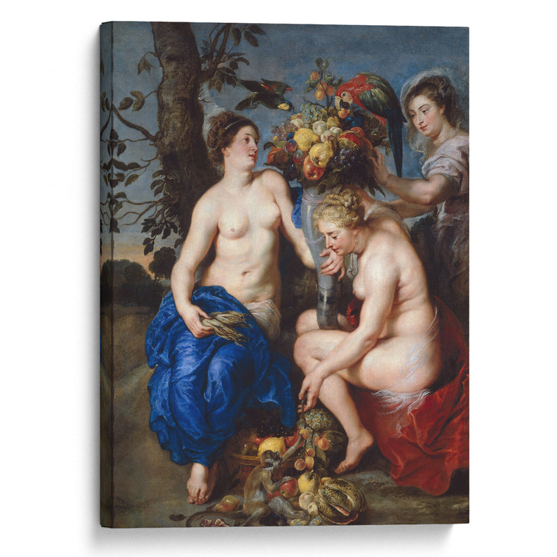 Ceres With Two Nymphs (1624) - Peter Paul Rubens - Canvas Print