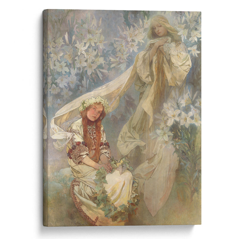 Madonna of the Lilies (1905) - Alphonse Mucha - Canvas Print