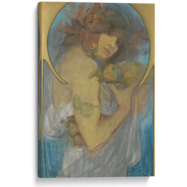 Study For a Poster; Fruit - Alphonse Mucha - Canvas Print