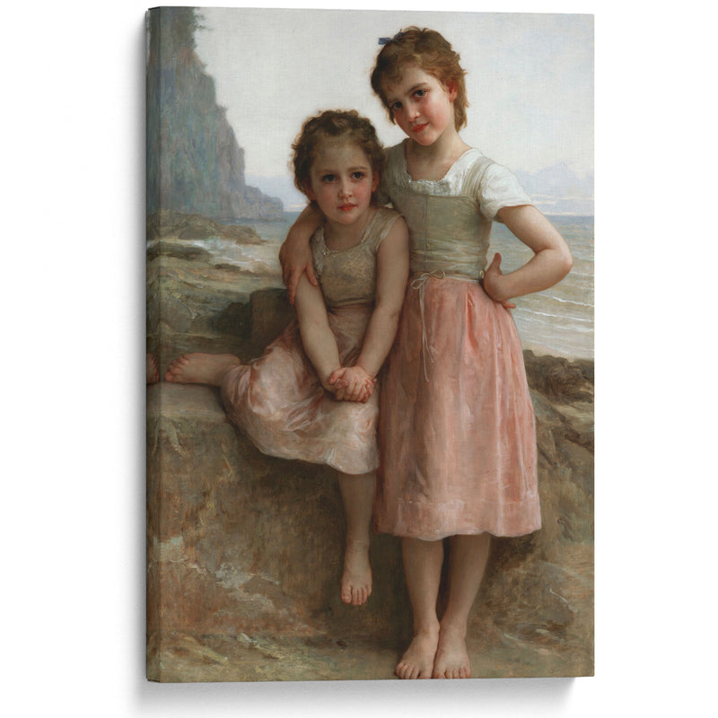 Sisters on the Shore (1896) - William Bouguereau - Canvas Print