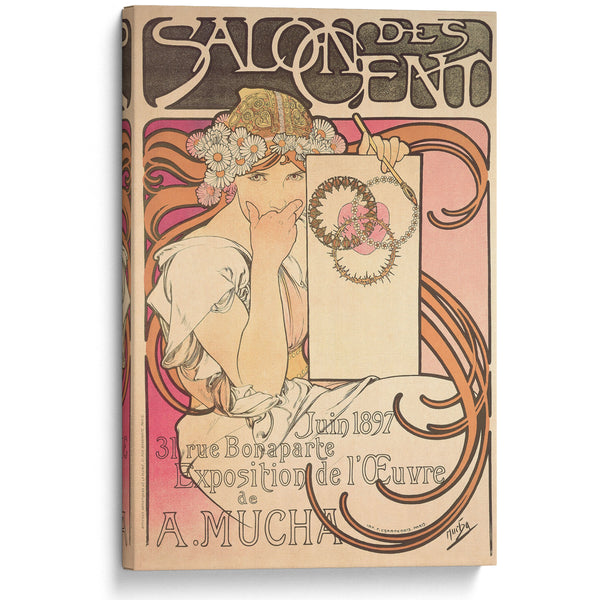 Salon des Cents exhibition (1897) - Alphonse Mucha - Canvas Print