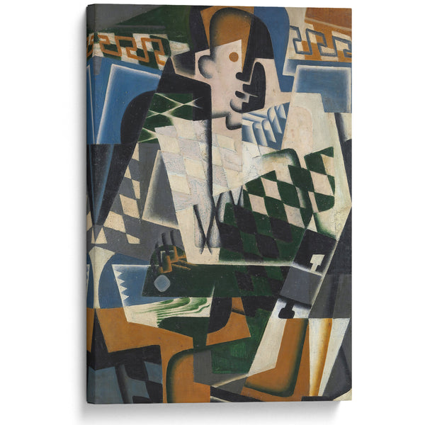 Harlequin with a Guitar (1917) - Juan Gris - Canvas Print