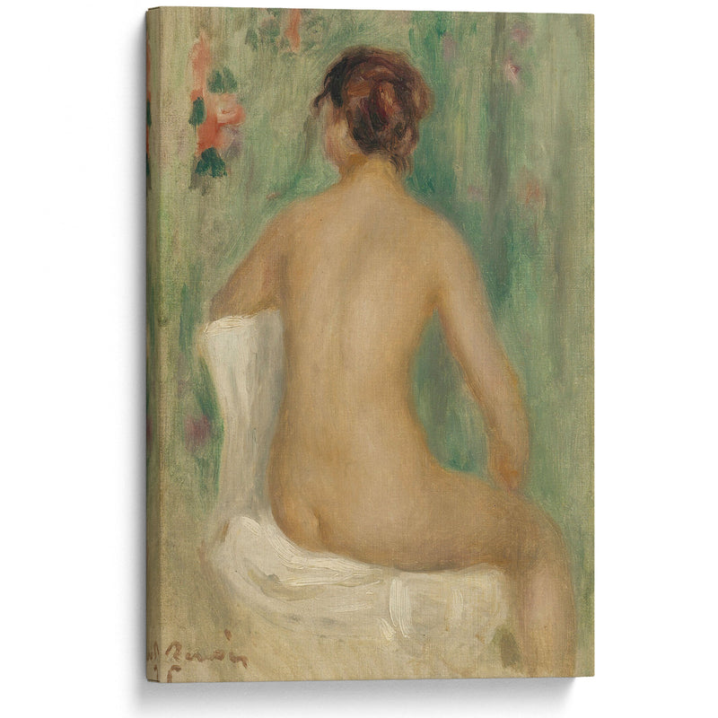 Nu Assis, De Dos (circa 1895) - Pierre-Auguste Renoir - Canvas Print