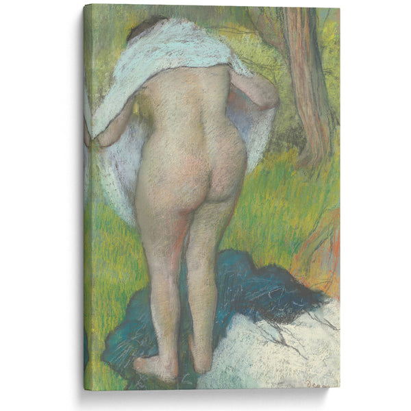 Young Woman Dressing Herself (1885) - Edgar Degas - Canvas Print