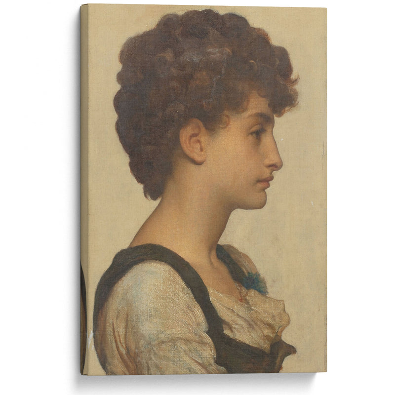 Head of a Girl - Frederic Leighton - Canvas Print