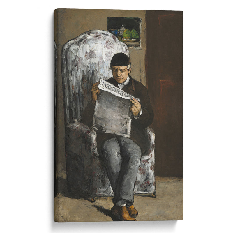 The Artist’s Father,Reading L’Événement (1866) - Paul Cézanne - Canvas Print