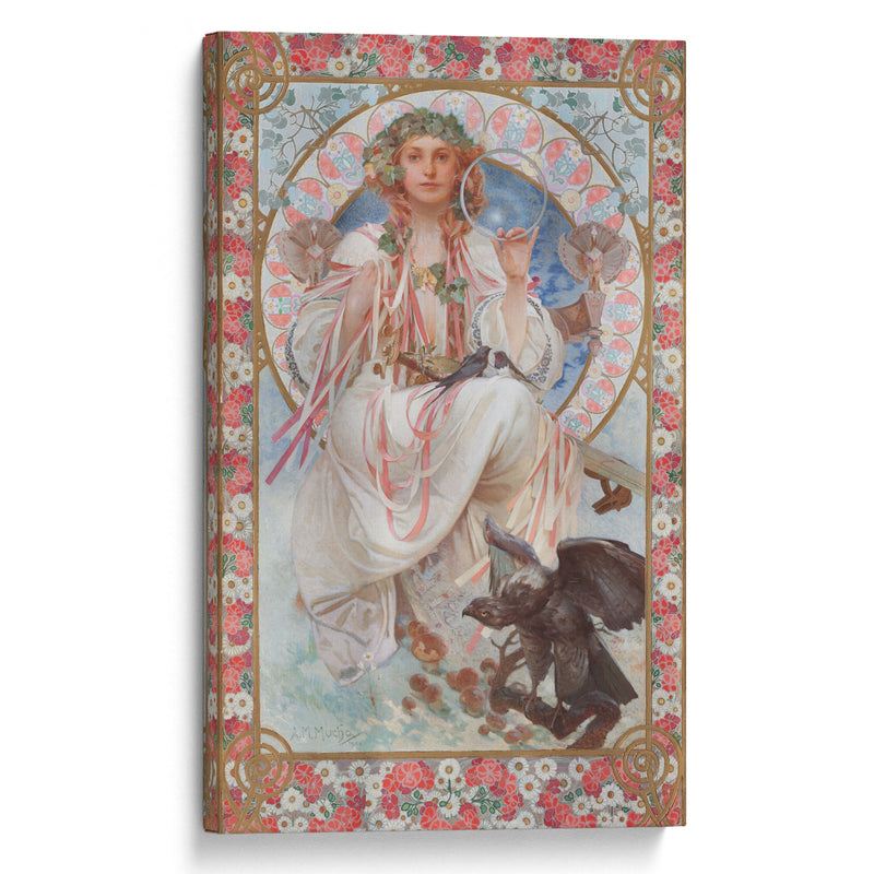 Portrait Of Josephine Crane-Bradley As Slavia (1908) - Alphonse Mucha - Canvas Print