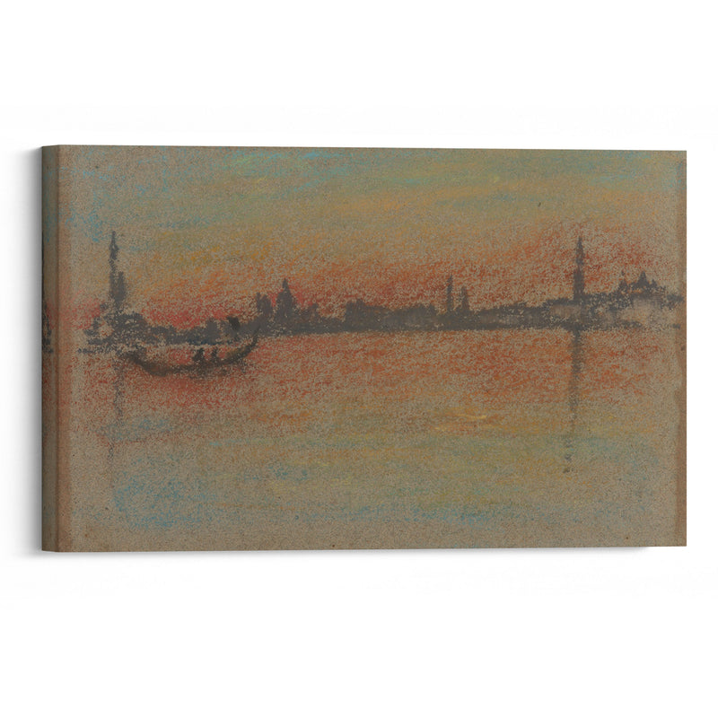 Venice; Sunset on Harbour (1880) - James Abbott McNeill Whistler - Canvas Print