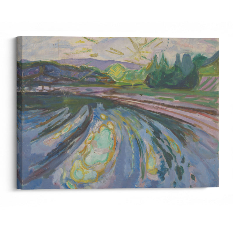 Waves Against The Shore (1911–12) - Edvard Munch - Canvas Print