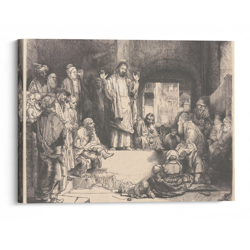 Christ Preaching (ca. 1652) - Rembrandt van Rijn - Canvas Print