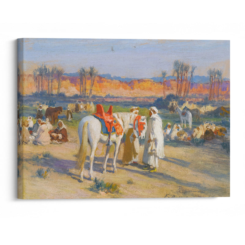 Halt In The Desert (1922) - Frederick Arthur Bridgman - Canvas Print