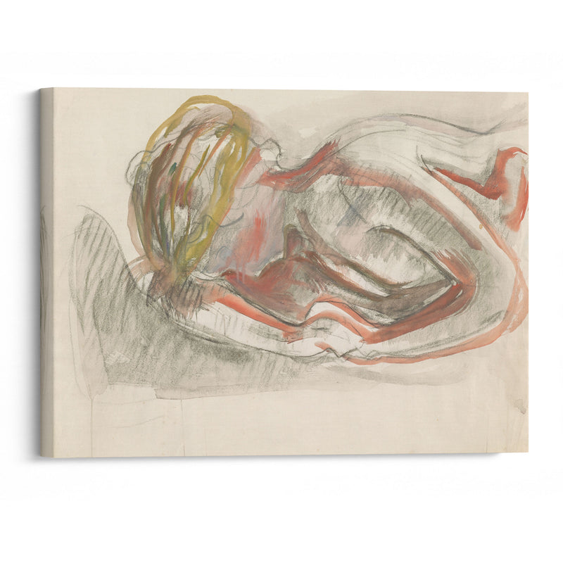 Liggende akt (1913) - Edvard Munch - Canvas Print