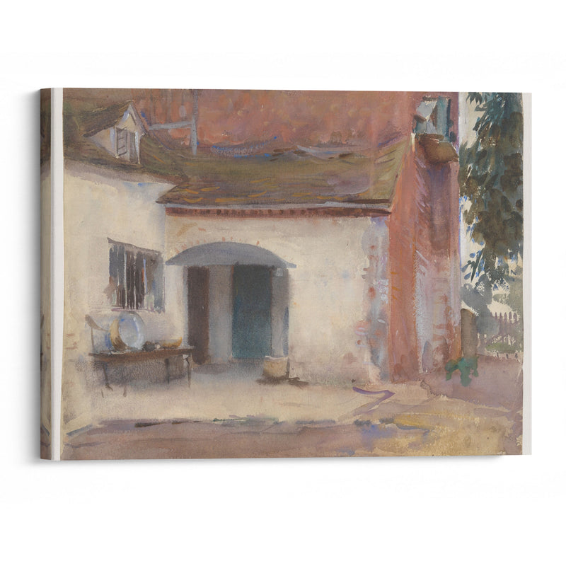 House and Courtyard (between 1895 and 1903) - John Singer Sargent - Canvas Print