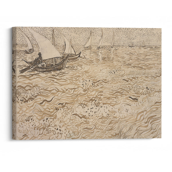 Boats at Saintes-Maries (1888) - Vincent van Gogh - Canvas Print