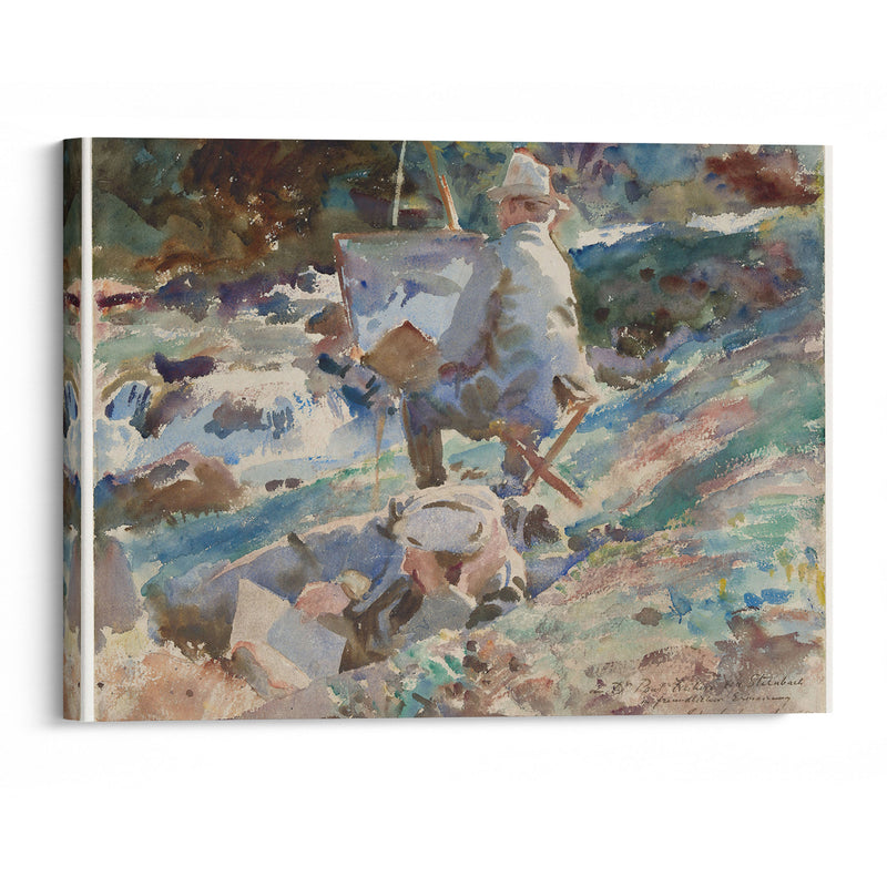 An Artist at His Easel (1914) - John Singer Sargent - Canvas Print