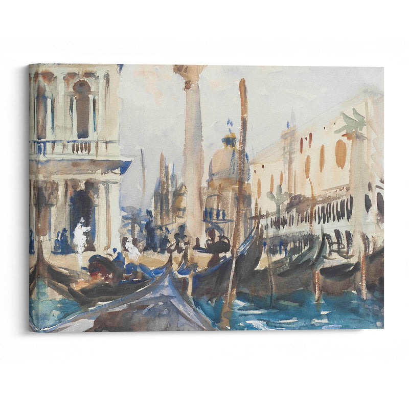 The Piazzetta with Gondolas (circa 1902-04) - John Singer Sargent - Canvas Print