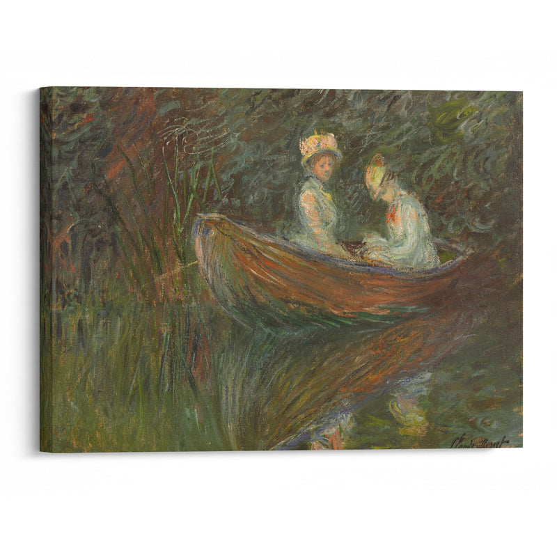 Deux femmes en barque (1887) - Claude Monet - Canvas Print